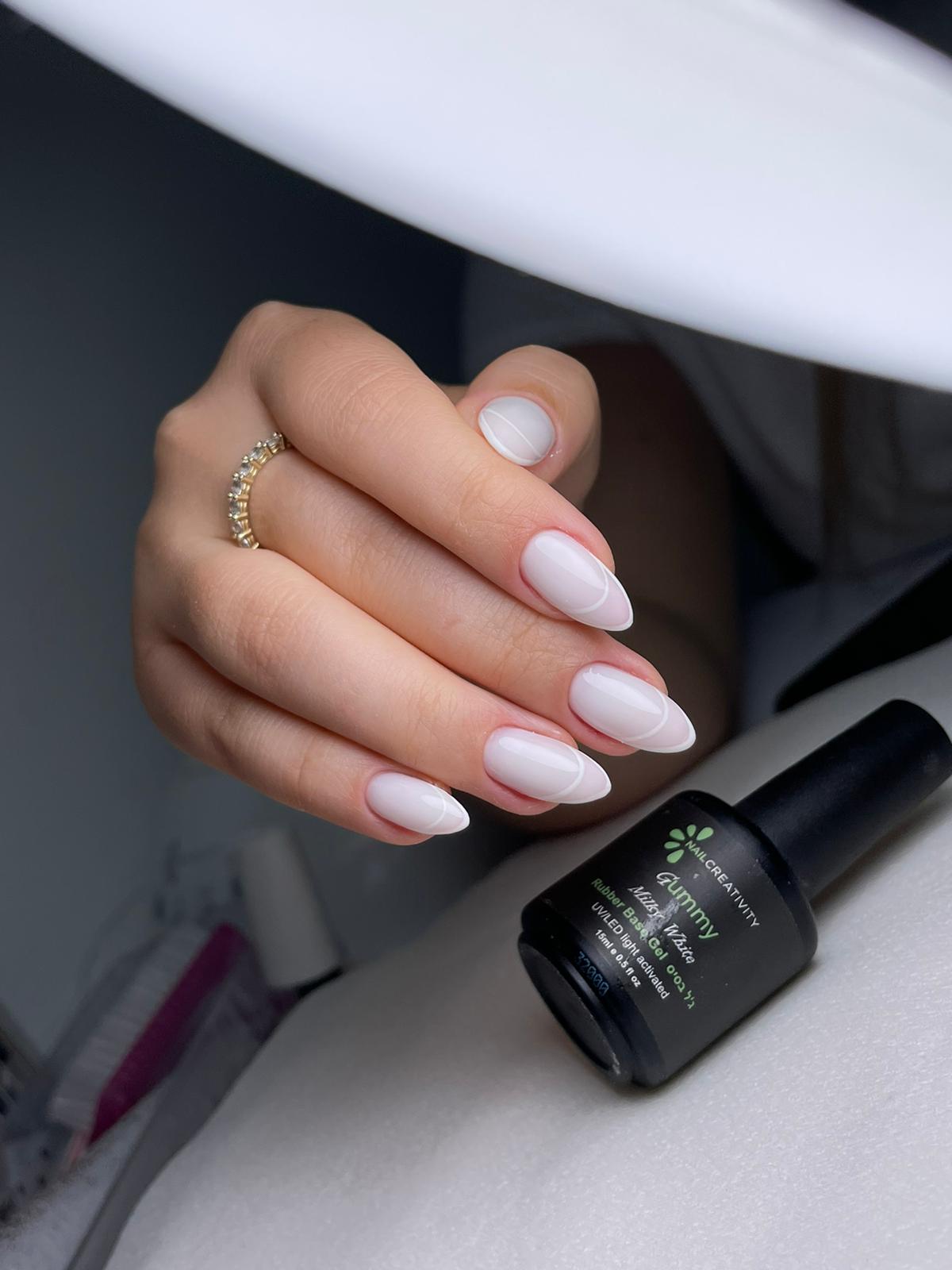 ראבר בייס 15 מ"ל Nail Creativity Gummy milky white ראבר בייס 15 מ"ל Nail Creativity Gummy milky white – תמונה 5