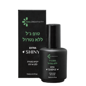 טופ ג'ל ללא נטרול 15 מ"ל Nail Creativity Extra Shiny